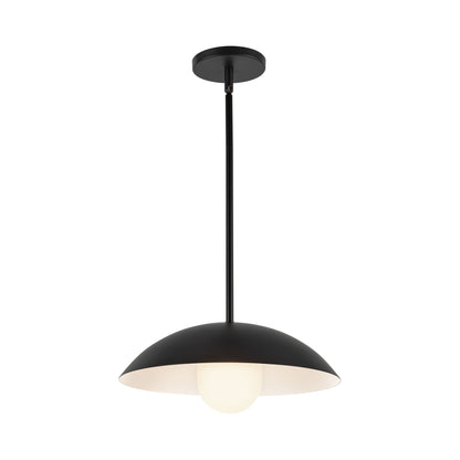 Umbra Pendant Light in Black/Opal Glass.