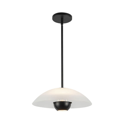 Umbra Pendant Light in Opal Glass/Black.