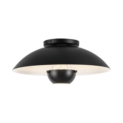 Umbra Semi Flush Mount Ceiling Light in Black.