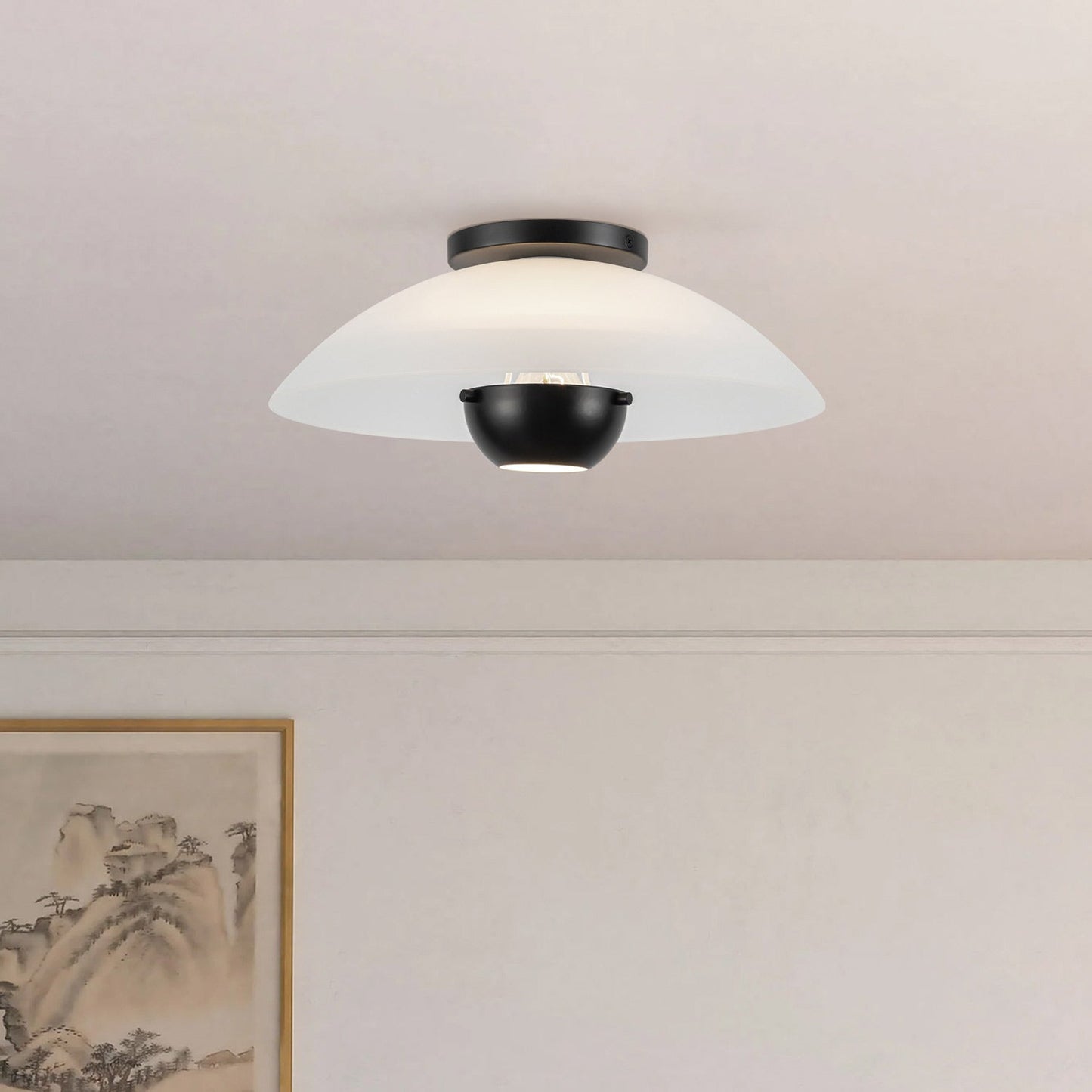Umbra Semi Flush Mount Ceiling Light in Detail.