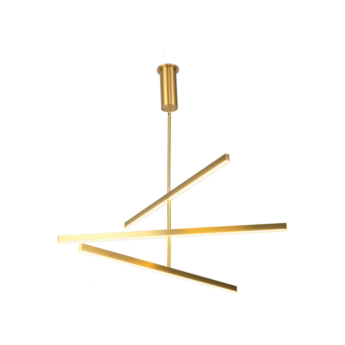 Vega LED Chandelier in Brushed Gold (45-Inch).