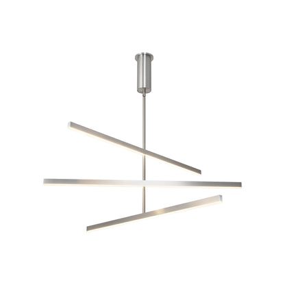 Vega LED Chandelier in Brushed Nickel (45-Inch).