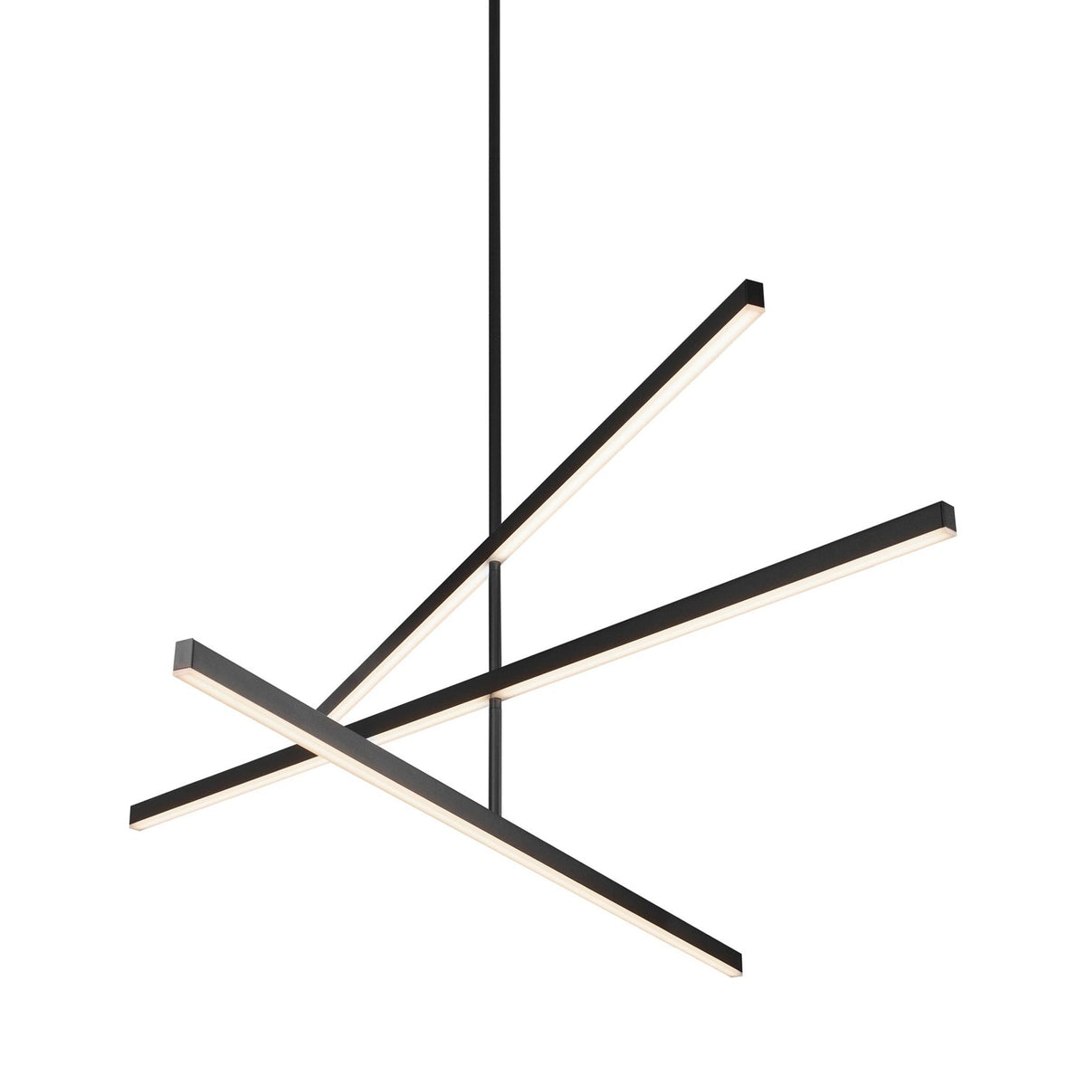 Vega LED Chandelier in Black (56-Inch).