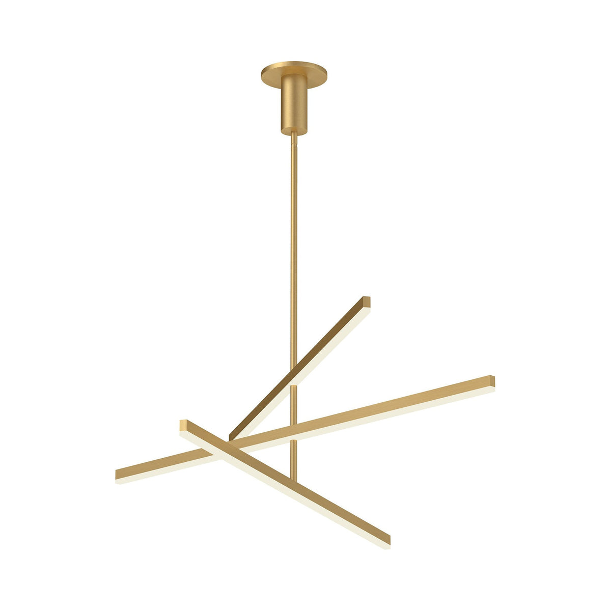 Vega LED Chandelier in Brushed Gold (56-Inch).
