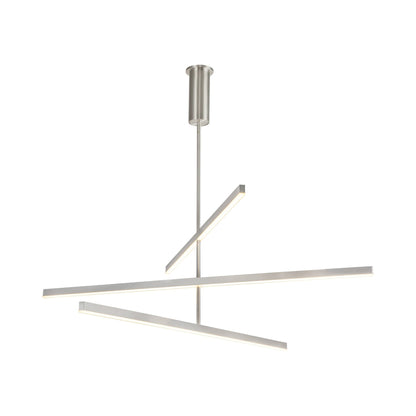 Vega LED Chandelier in Brushed Nickel (56-Inch).