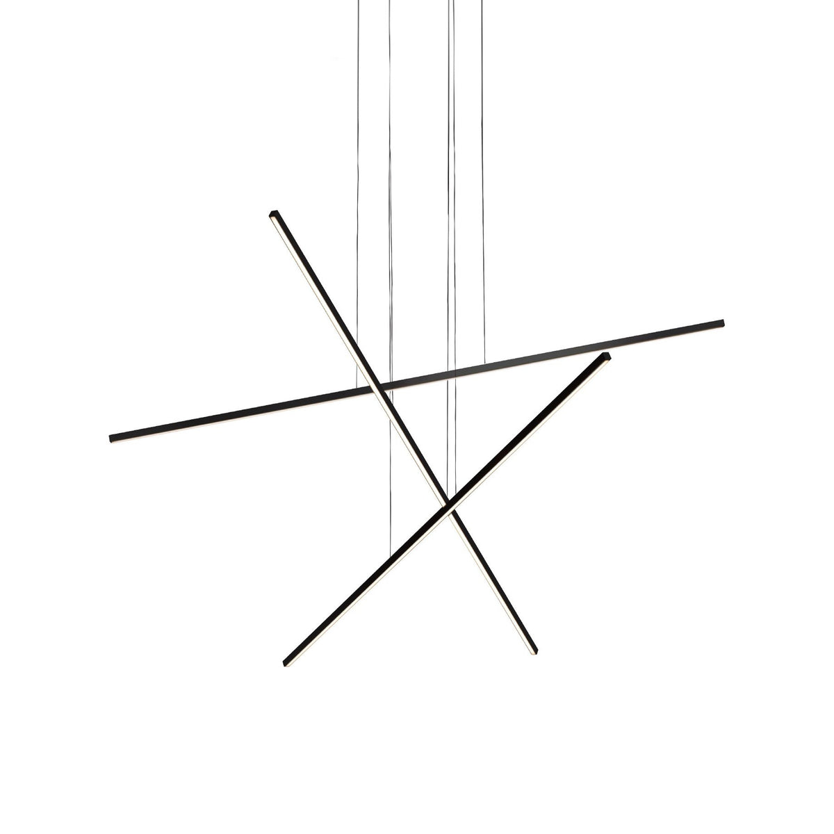 Vega Minor LED Multi Light Pendant Light in Black (3-Bar).