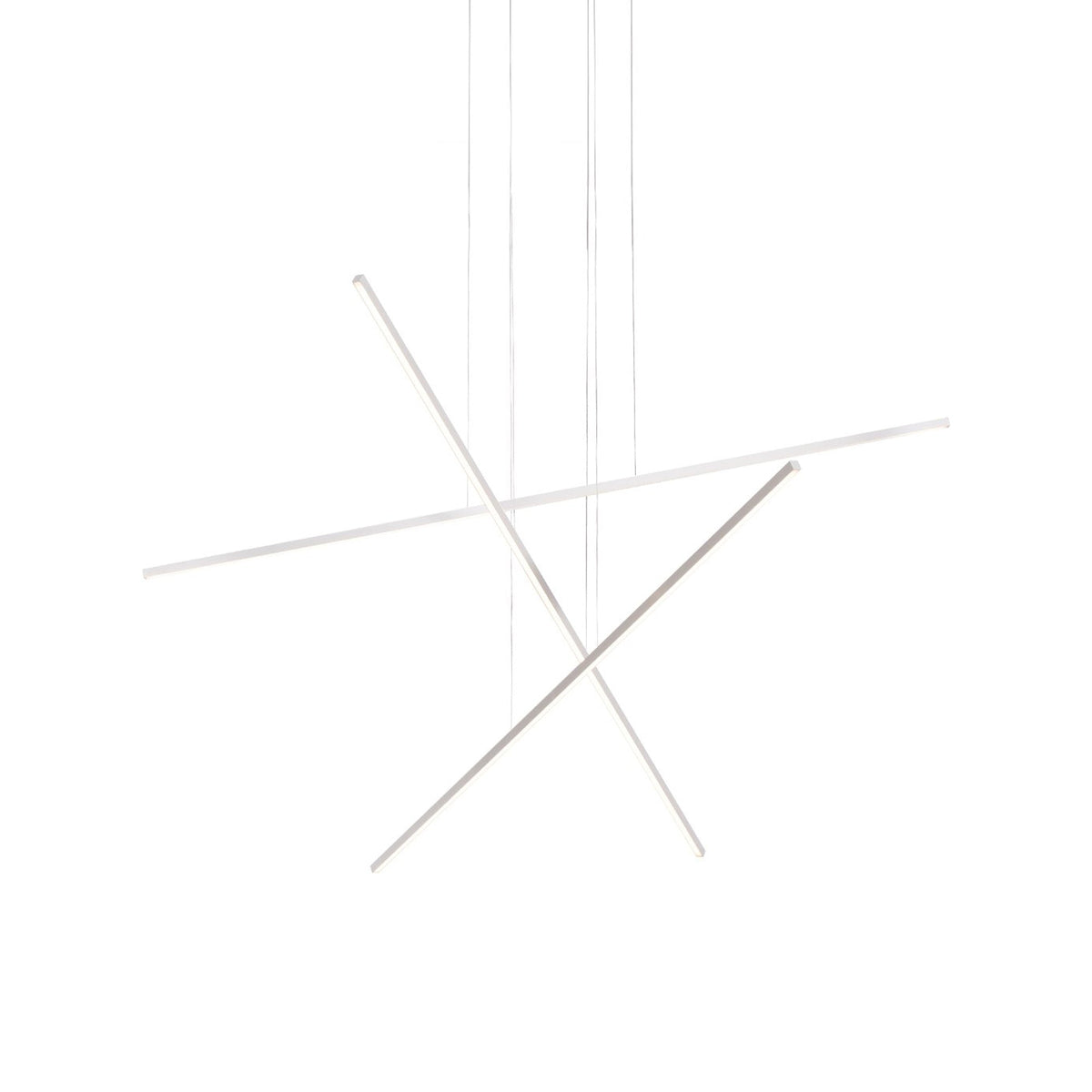 Vega Minor LED Multi Light Pendant Light in White (3-Bar).