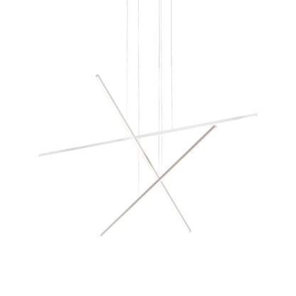 Vega Minor LED Multi Light Pendant Light in White (3-Bar).