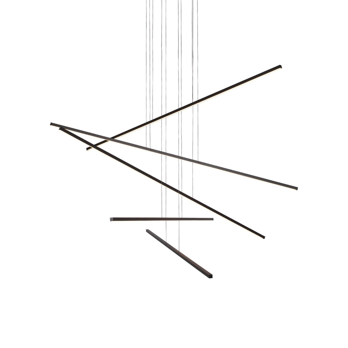 Vega Minor LED Multi Light Pendant Light in Black (5-Bar).