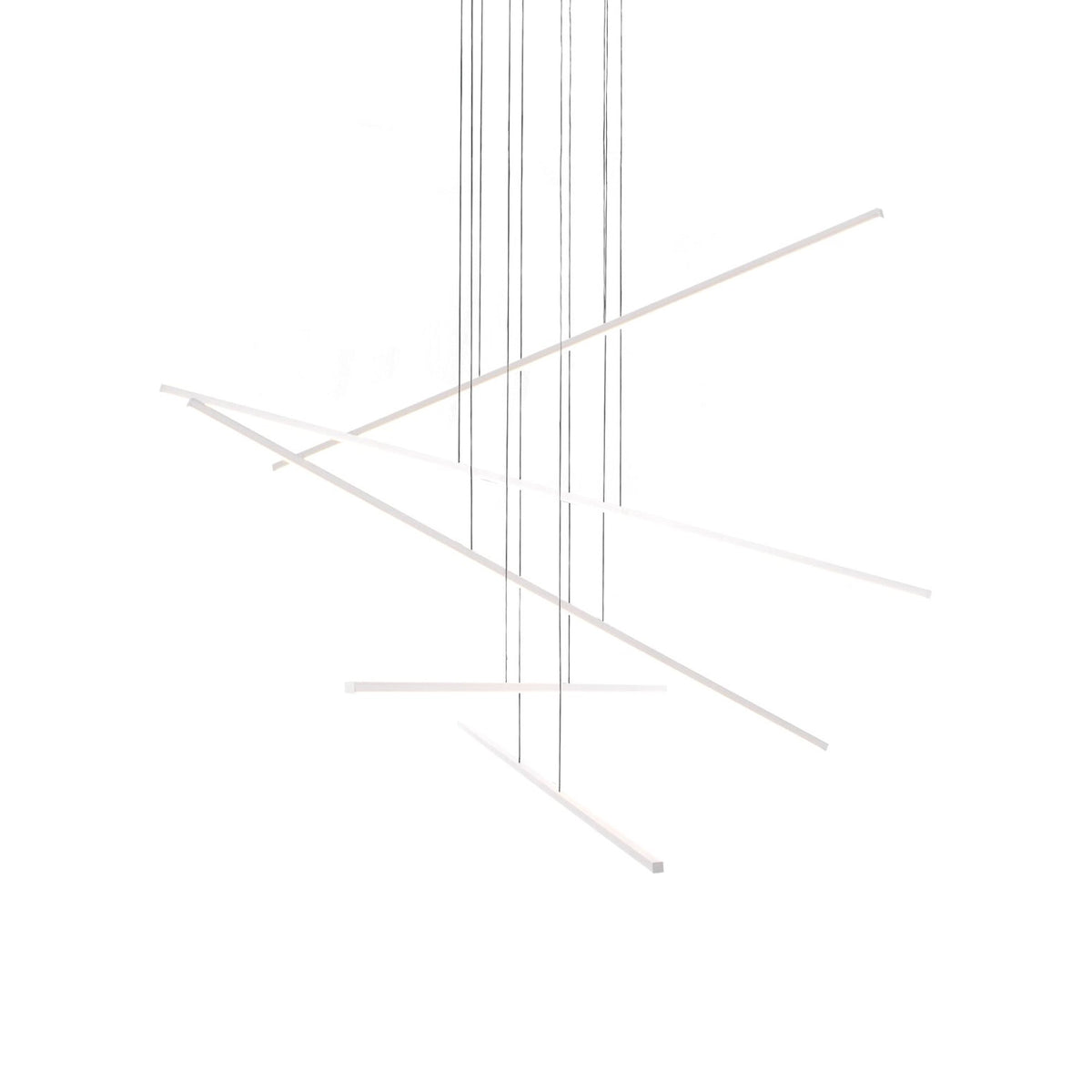 Vega Minor LED Multi Light Pendant Light in White (5-Bar).