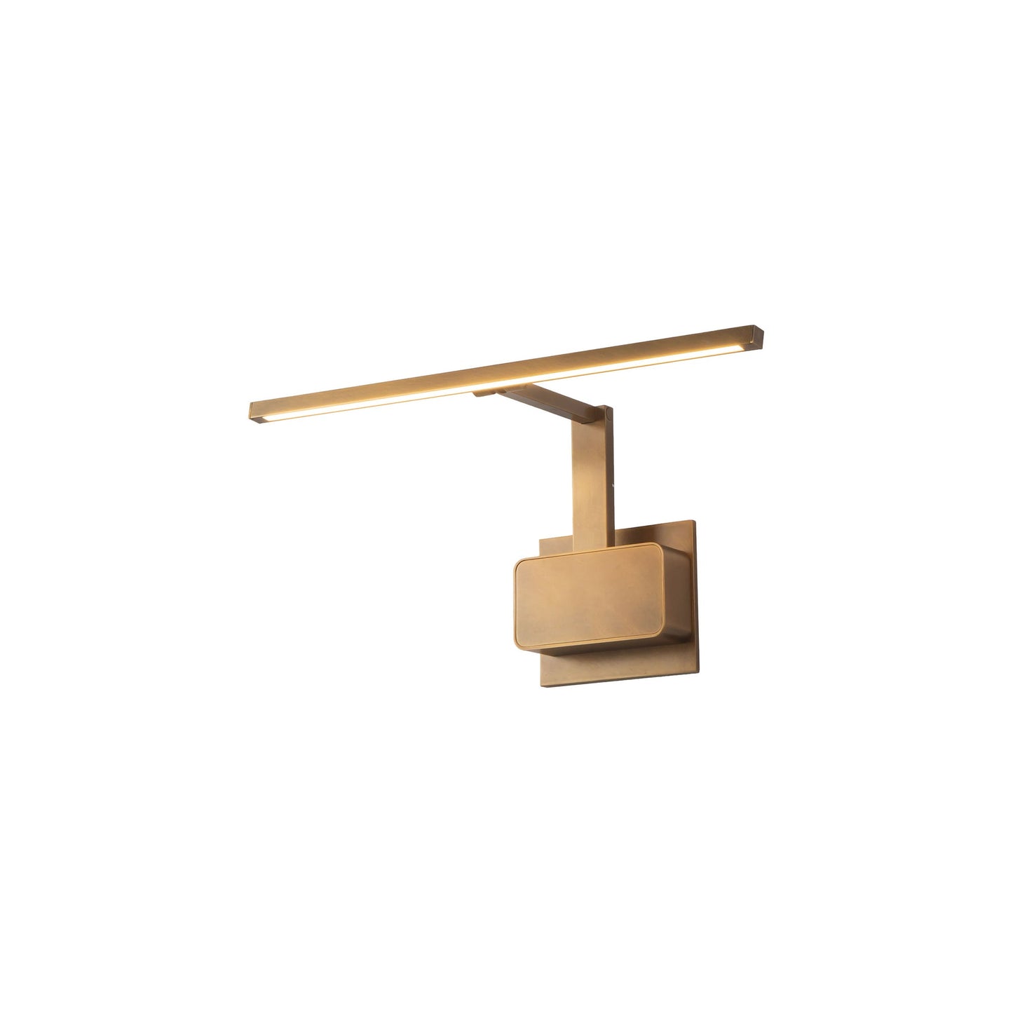 Vega Minor LED Picture Light in Vintage Brass (Small).