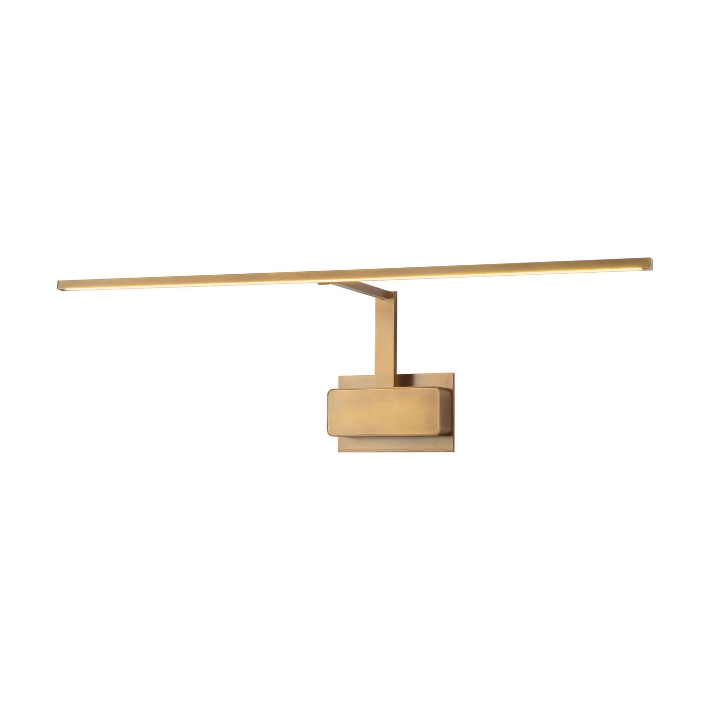 Vega Minor LED Picture Light in Vintage Brass (Large).