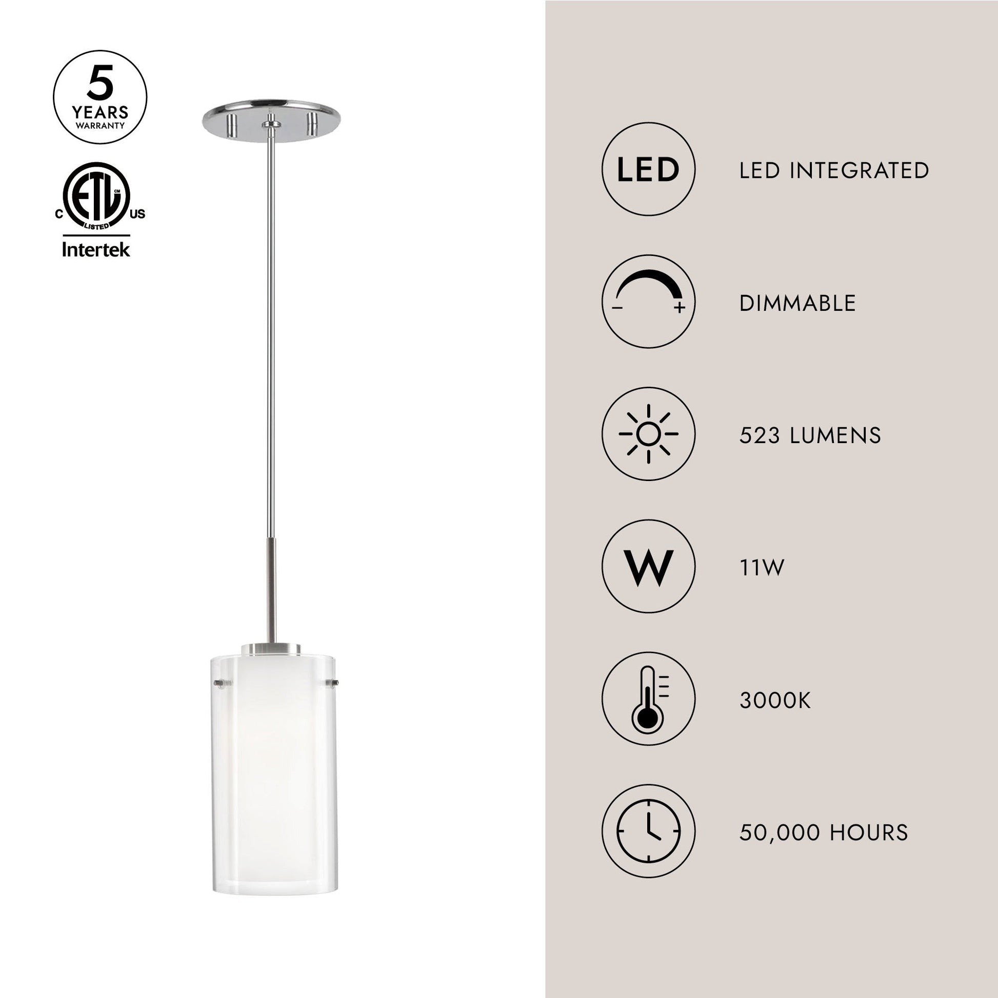 Verona LED Pendant Light in Detail.