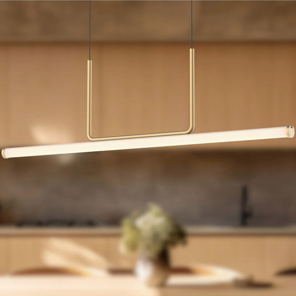 Vesper LED Linear Pendant Light in kitchen.