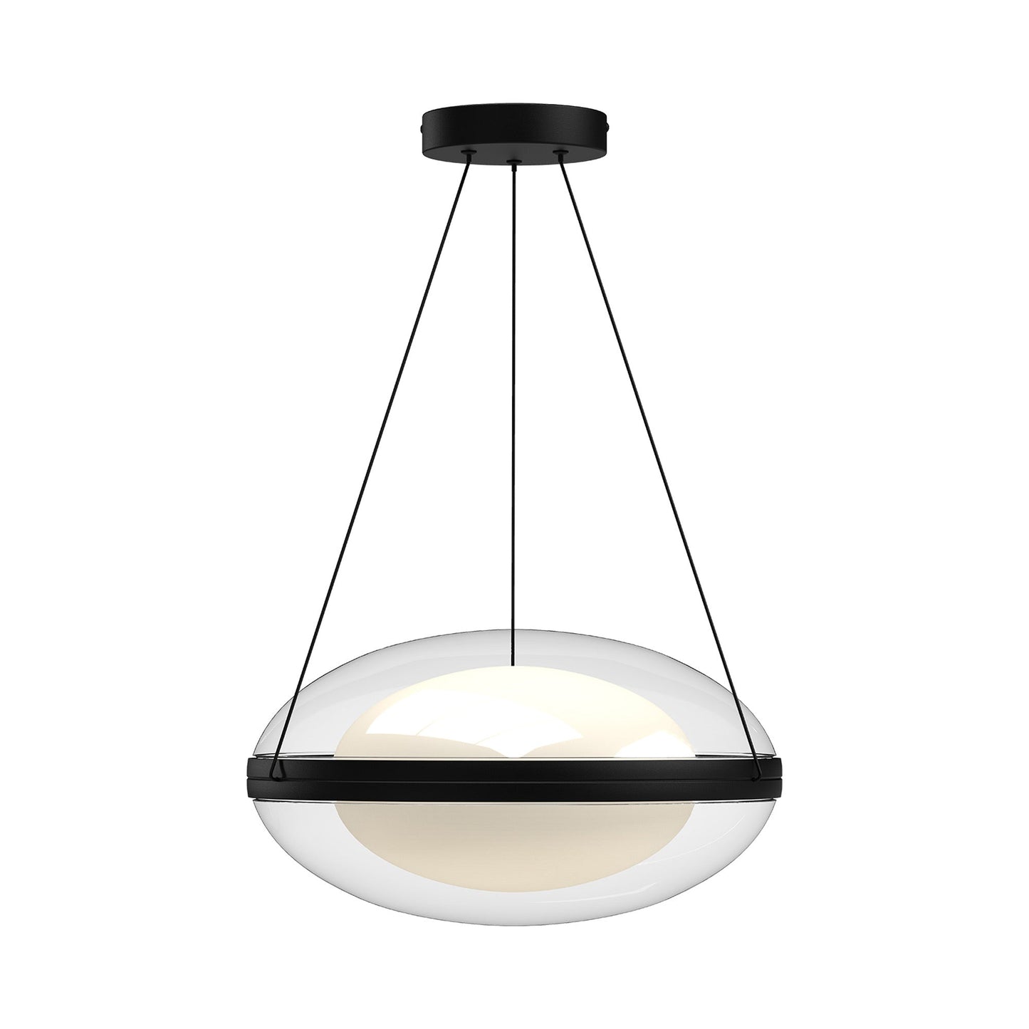 Virgo LED Pendant Light in Black (Large).