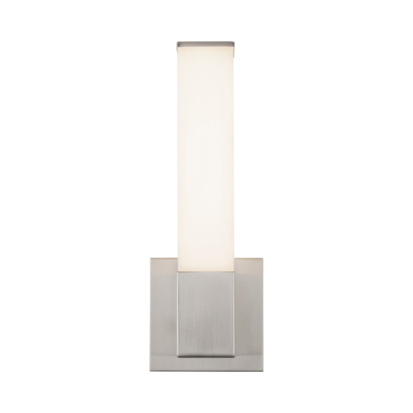 Vivi Vertical LED Bath Wall Light in Brushed Nickel.