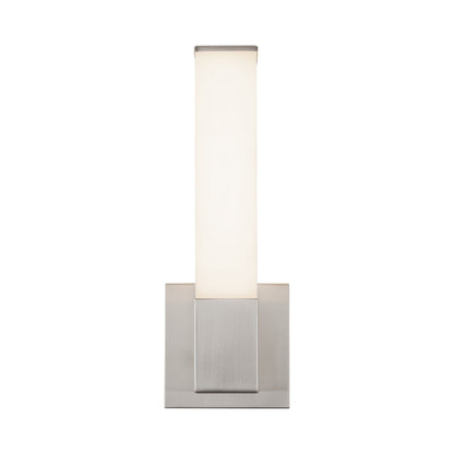 Vivi Vertical LED Bath Wall Light in Brushed Nickel.