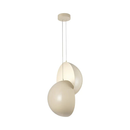 Void LED Pendant Light in Pearl White.
