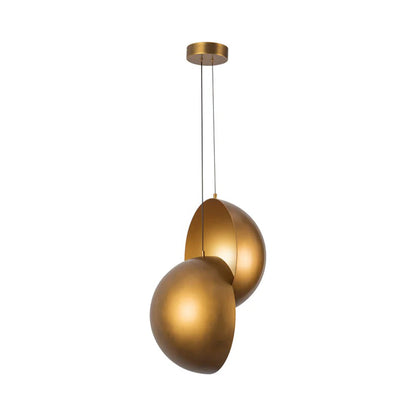 Void LED Pendant Light in Vintage Brass.