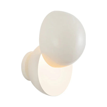Void LED Wall Light in Pearl White.