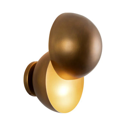 Void LED Wall Light in Vintage Brass.