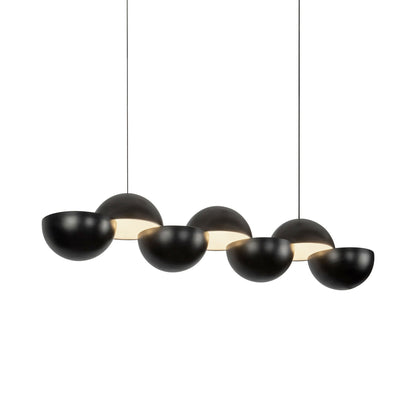 Void Linear LED Pendant Light in Black.