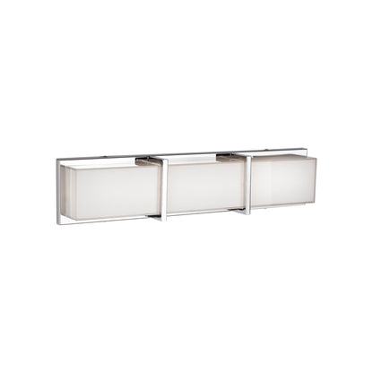 Watford LED Bath Wall Light in Chrome (3-Light).