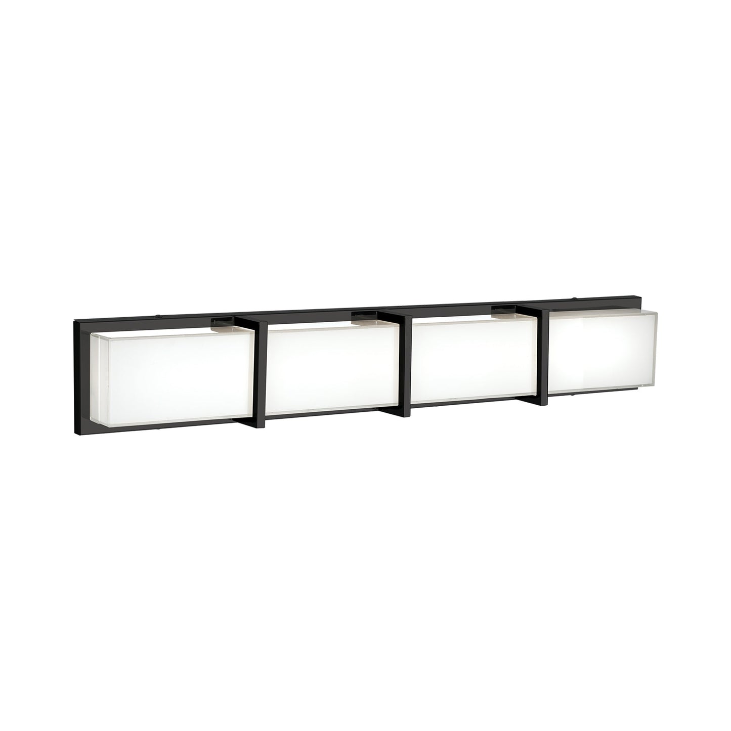 Watford LED Bath Wall Light in Black (4-Light).