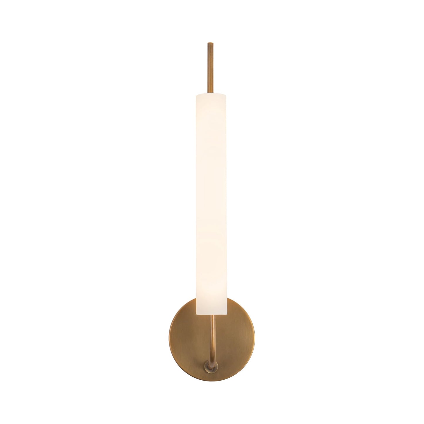 Wick LED Wall Light in Vintage Brass.
