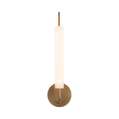 Wick LED Wall Light in Vintage Brass.