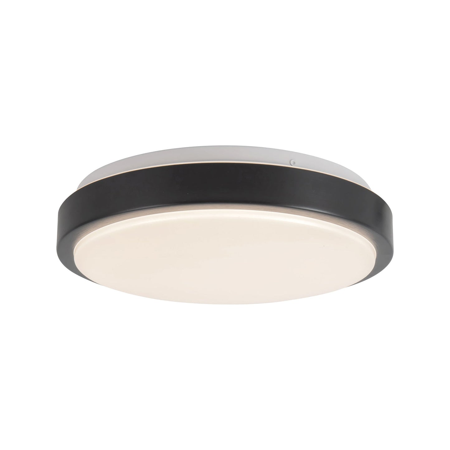 Yanis LED Flush Mount Ceiling Light in Black (11.88-Inch).