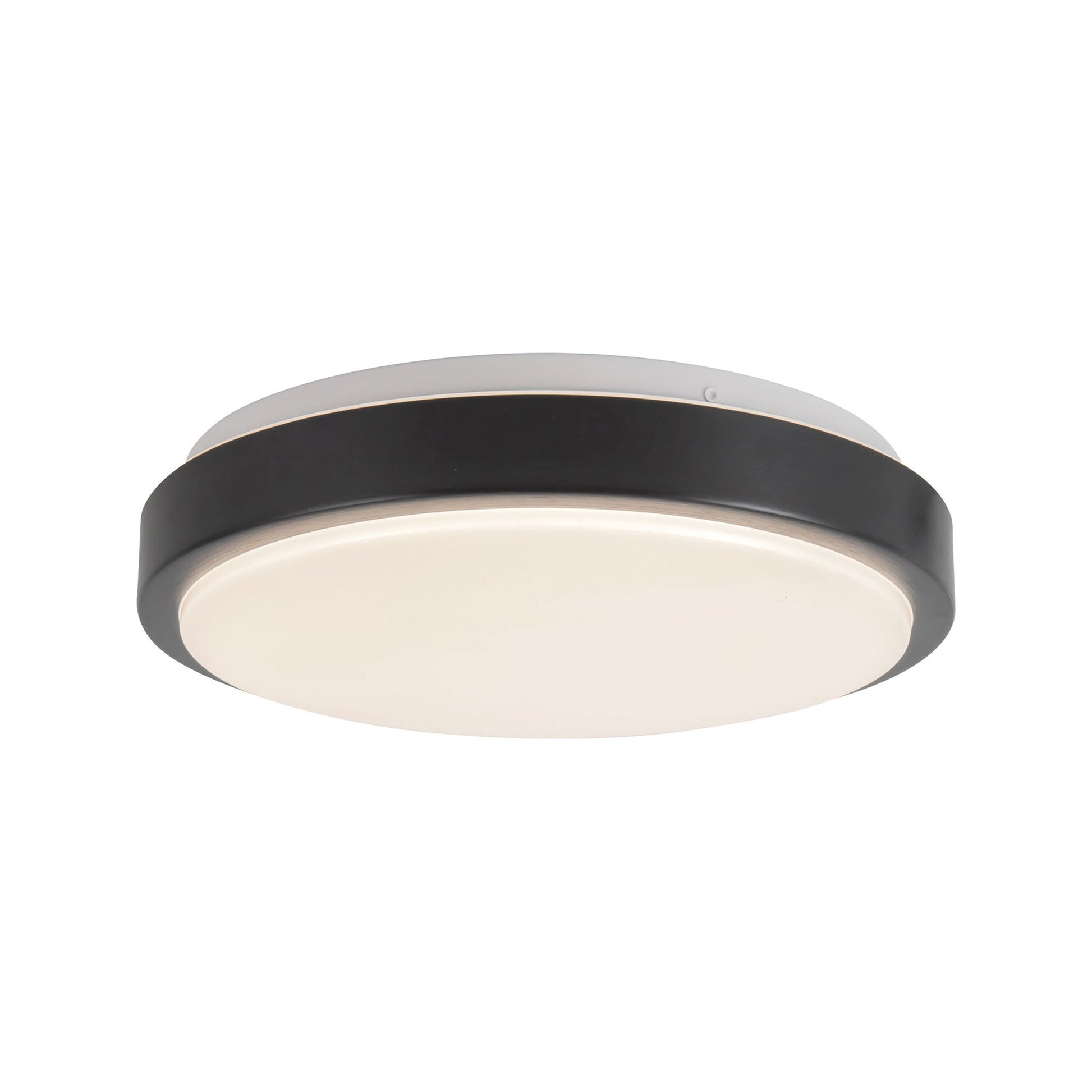 Yanis LED Flush Mount Ceiling Light in Black (11.88-Inch).