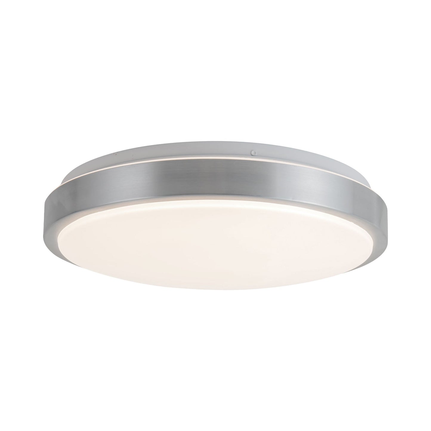 Yanis LED Flush Mount Ceiling Light in Brushed Nickel (15.13-Inch).