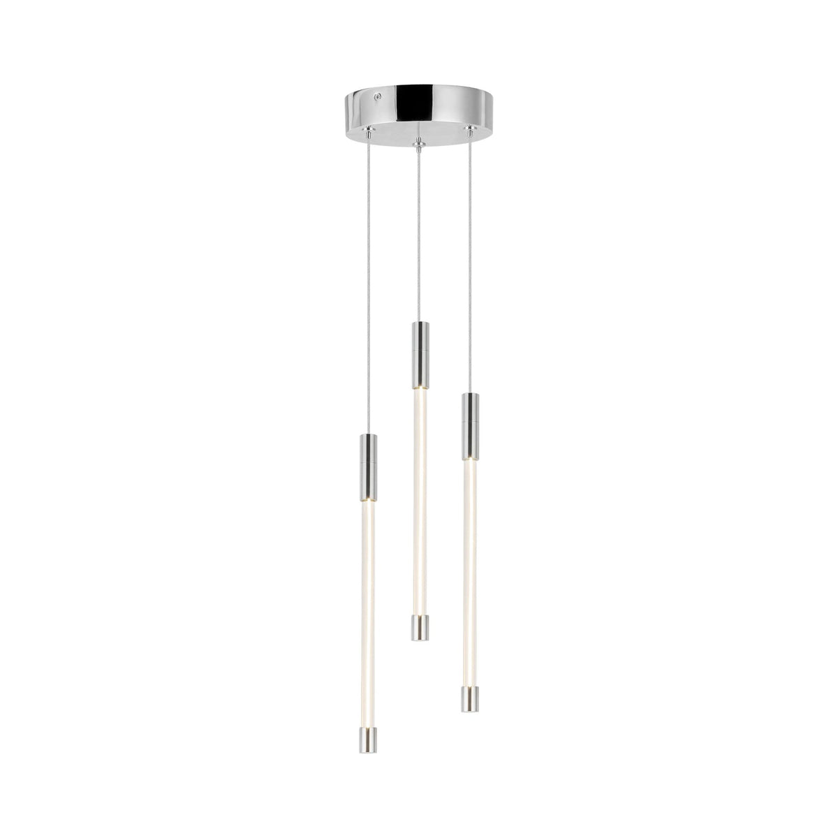 Motif 3-Light LED Pendant Light in Chrome (Small).