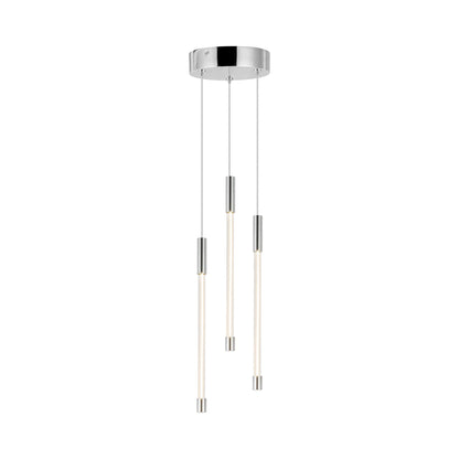 Motif 3-Light LED Pendant Light in Chrome (Small).