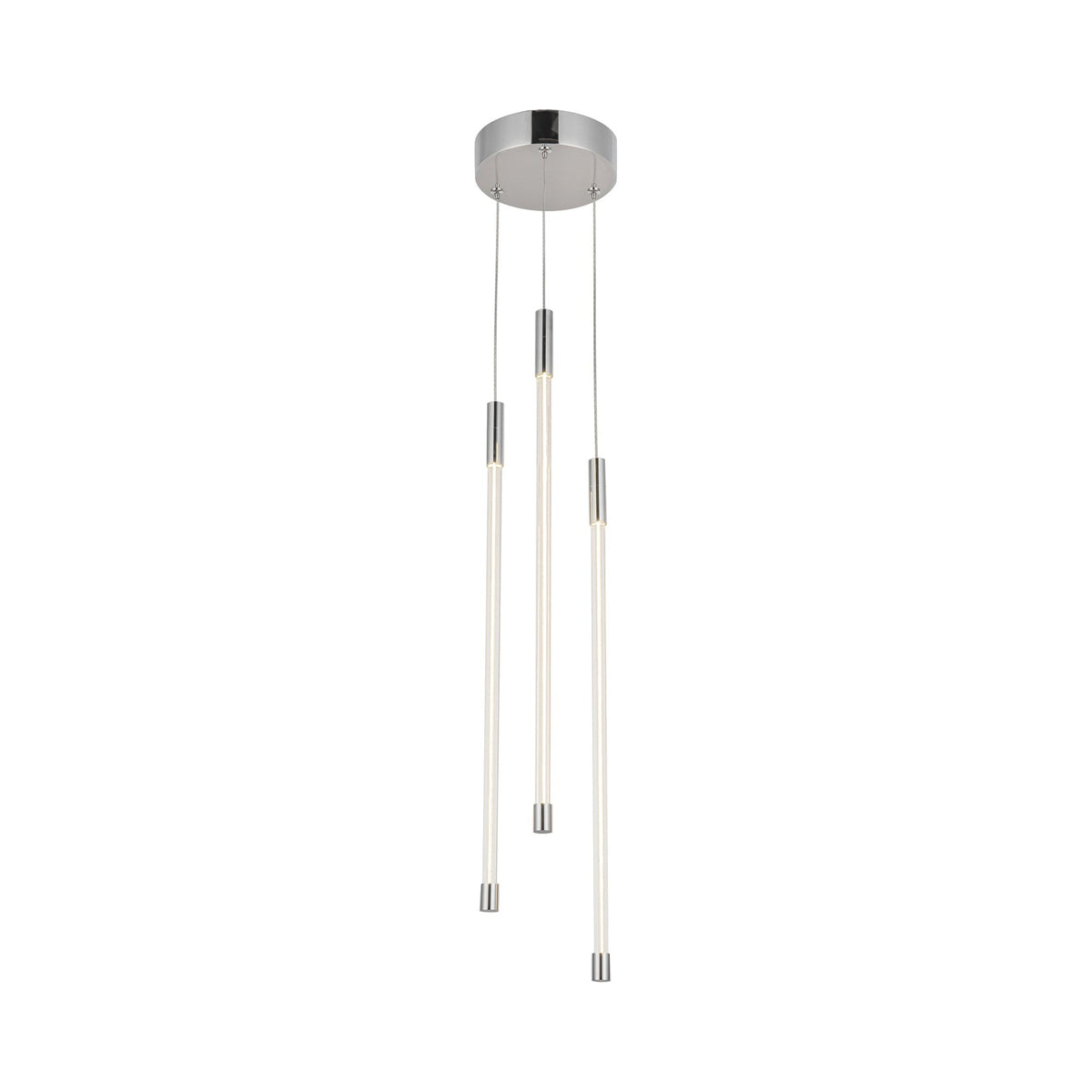 Motif 3-Light LED Pendant Light in Chrome (Medium).
