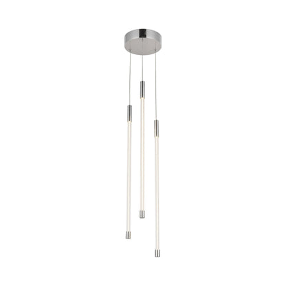 Motif 3-Light LED Pendant Light in Chrome (Medium).