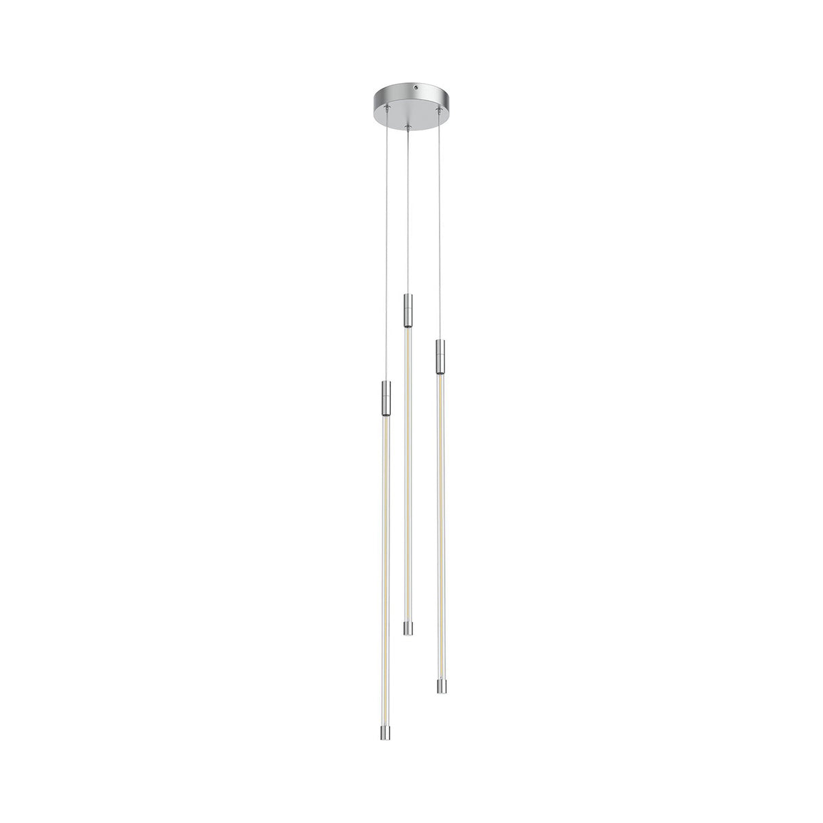 Motif 3-Light LED Pendant Light in Chrome (Large).
