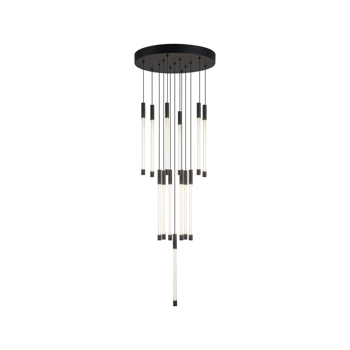 Motif Round LED Pendant Light in Black (Small).