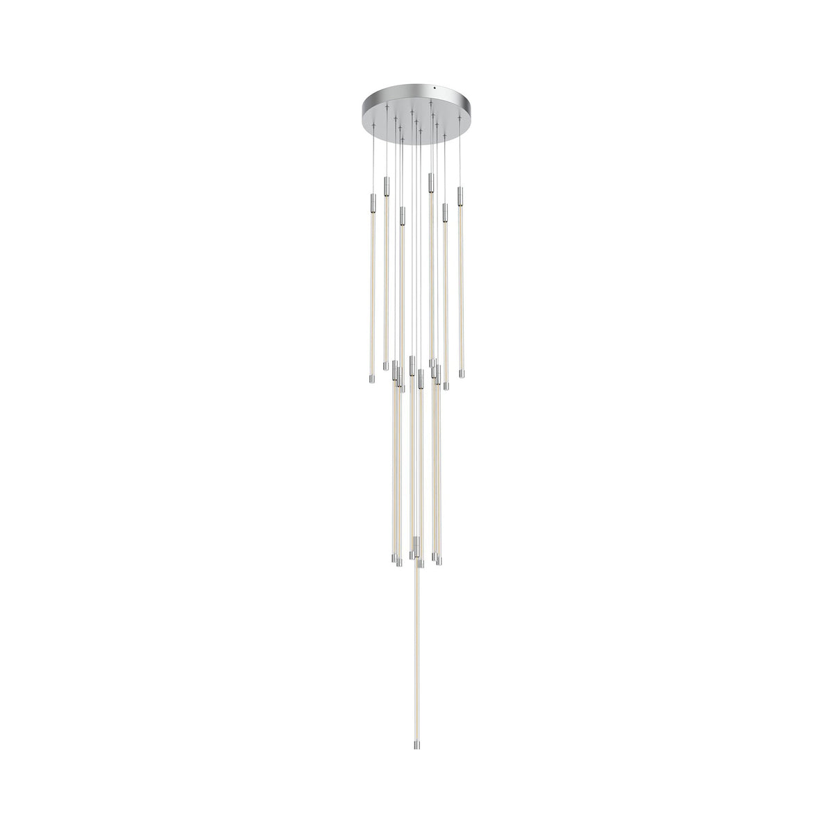 Motif Round LED Pendant Light in Chrome (Large).
