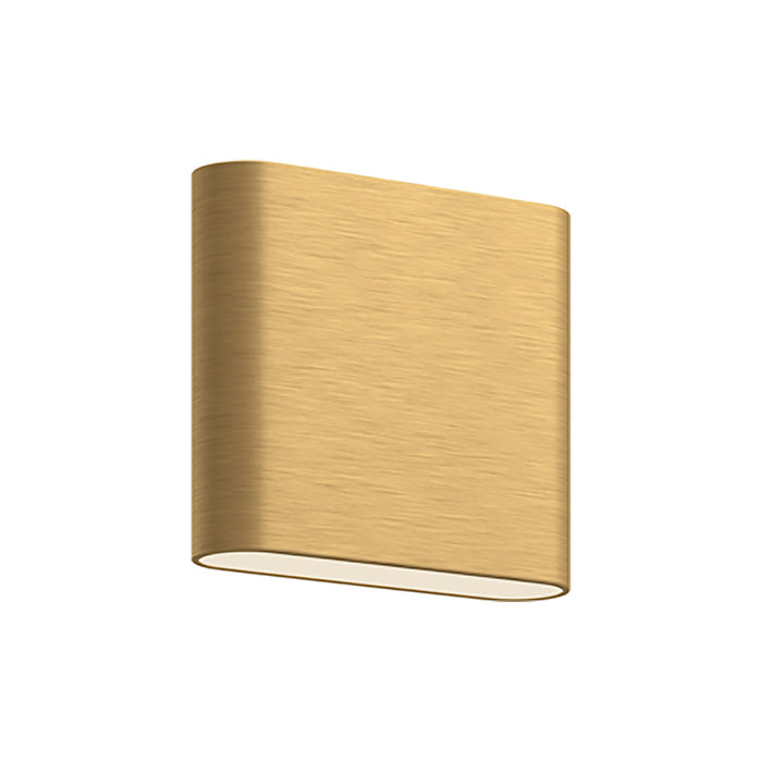 Slate LED Wall Light in Brushed Gold (Small).