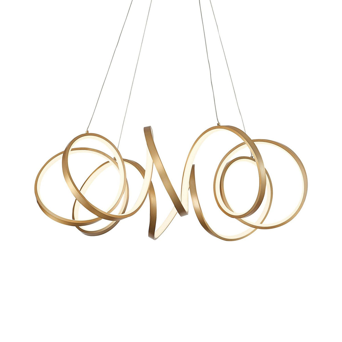 Synergy LED Pendant Light in Antique Brass (Large).