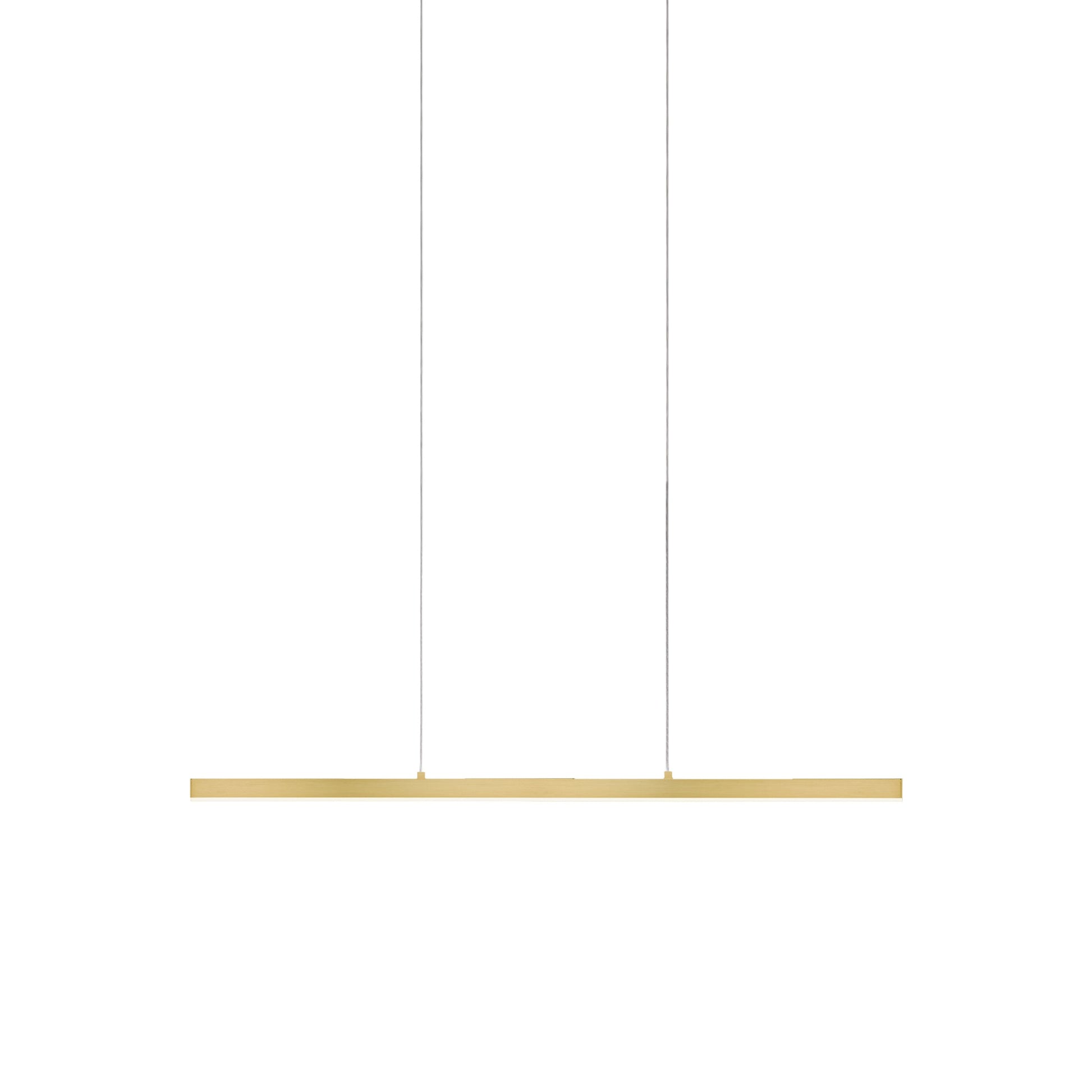 Vega LED Rectangular Pendant Light in Brushed Gold (45-Inch).