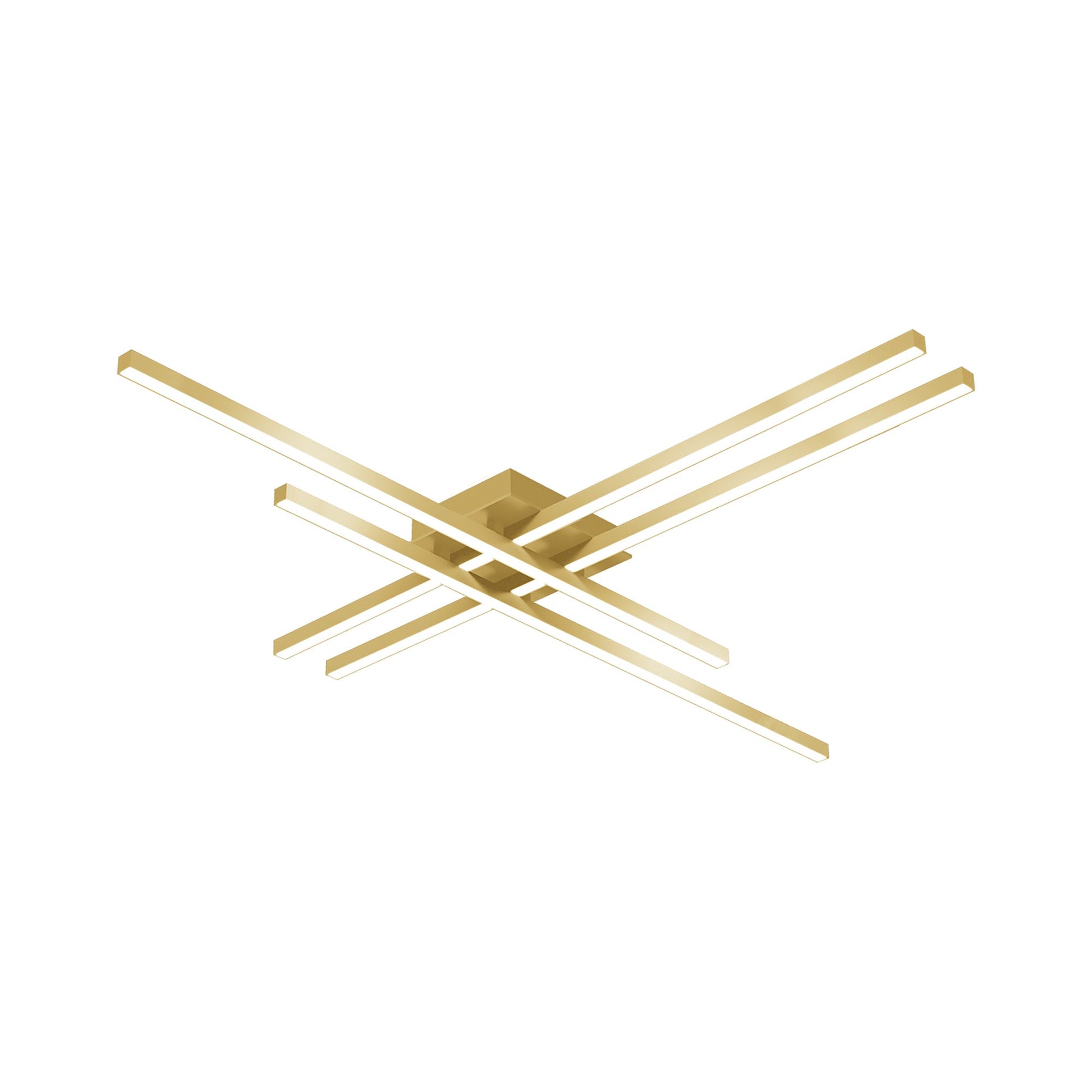 Vega Minor LED Flush Mount Ceiling Light in Brushed Gold (Large).