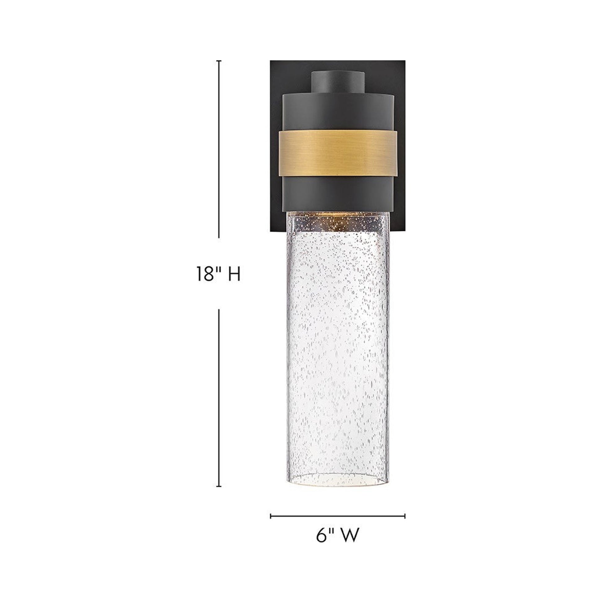 Albie Outdoor Wall Light - line drawing.