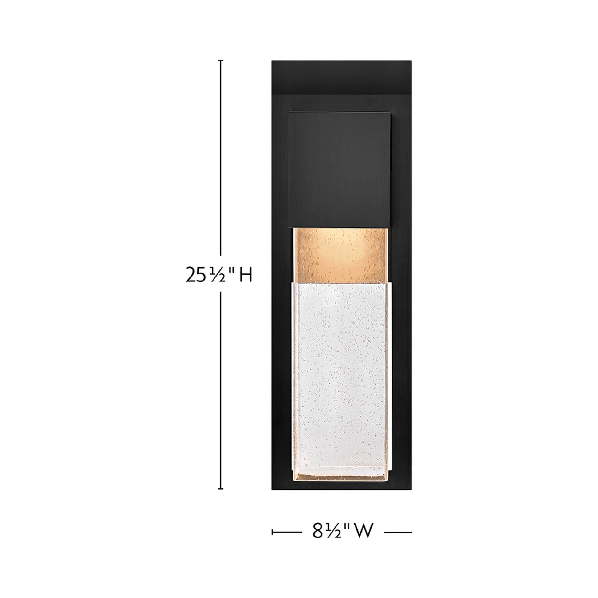 Alex LED Outdoor Wall Light - line drawing.