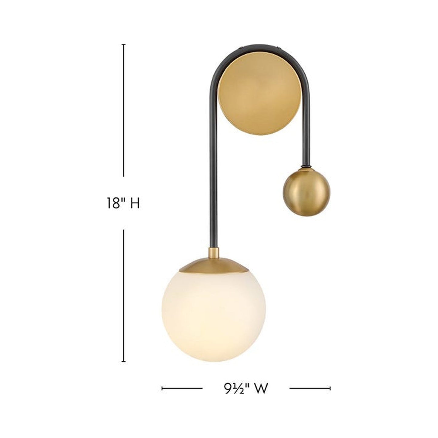 Auggie Wall Light - line drawing.