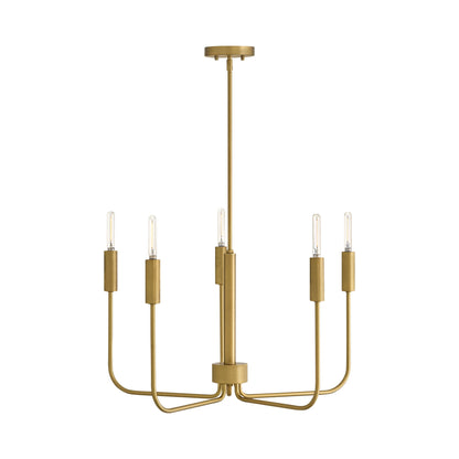 Austen Chandelier in Lacquered Brass (5-Light).
