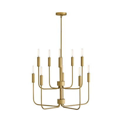 Austen Chandelier in Lacquered Brass (10-Light).