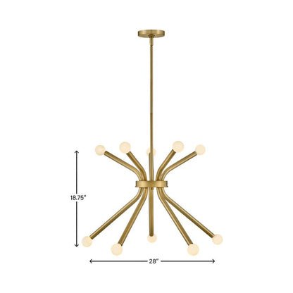 Axton Chandelier - line drawing.